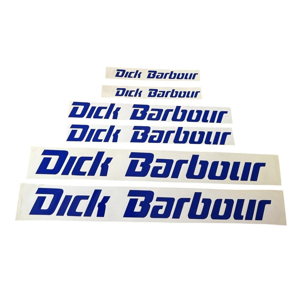 Dick Barbour Racing Vintage Vinyl Decals Graphics Estate Provenance Lot of 6